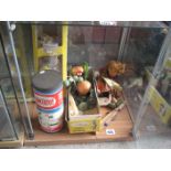 COLLECTION OF ITEMS TO INCLUDE PELHAM DRAGON PUPPET^ OTHER PUPPETS ETC (1 SHELF)
