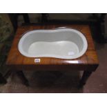 19TH CENTURY MAHOGANY BIDET WITH LID