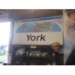 ~YORK~ RAILWAY STATION SIGN