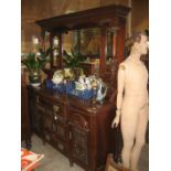 LATE 19TH CENTURY MIRROR BACKED SIDEBOARD