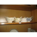 19TH CENTURY GRAVY BOAT & 3 OTHERS