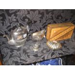 PLATED TEA SERVICE ETC (1 SHELF)