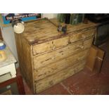 A LATE 19TH/EARLY 20TH CENTURY PAINTED CHEST OF DRAWERS