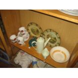 PART TEA SERVICE^ TIN PLATES ETC (CONTENTS OF SHELF)