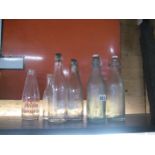 VARIOUS HULL & BEVERLEY GLASS BOTTLES