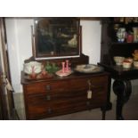 INLAID EDWARDIAN DRESSING TABLE WITH MIRROR