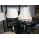ONYX STANDARD LAMP & ANOTHER (2)