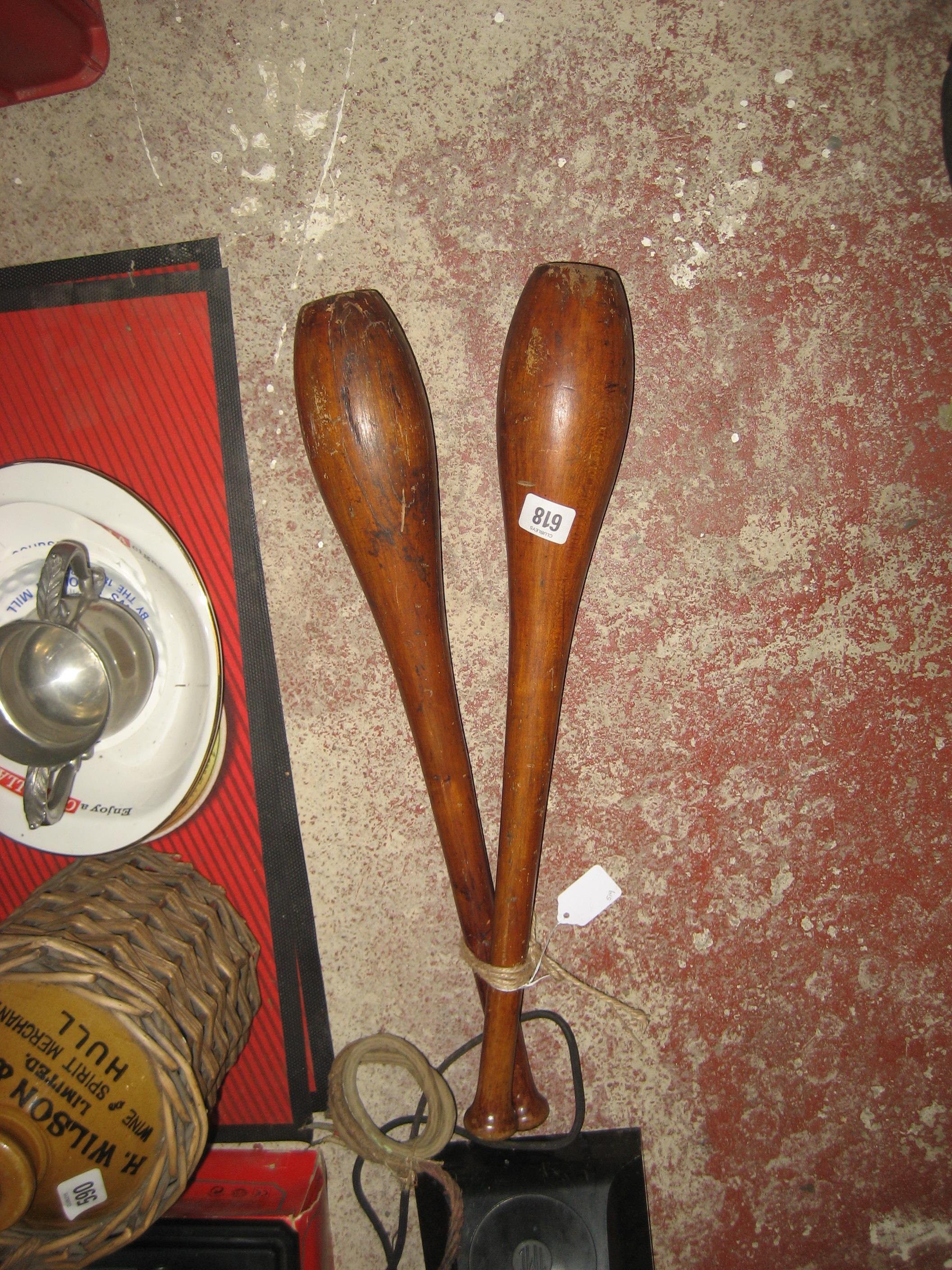 PAIR OF INDIAN EXERCISE CLUBS