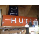 ~HULL~ RAILWAY STATION ENAMEL SIGN