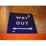 BRITISH RAIL ~WAY OUT~ SIGN