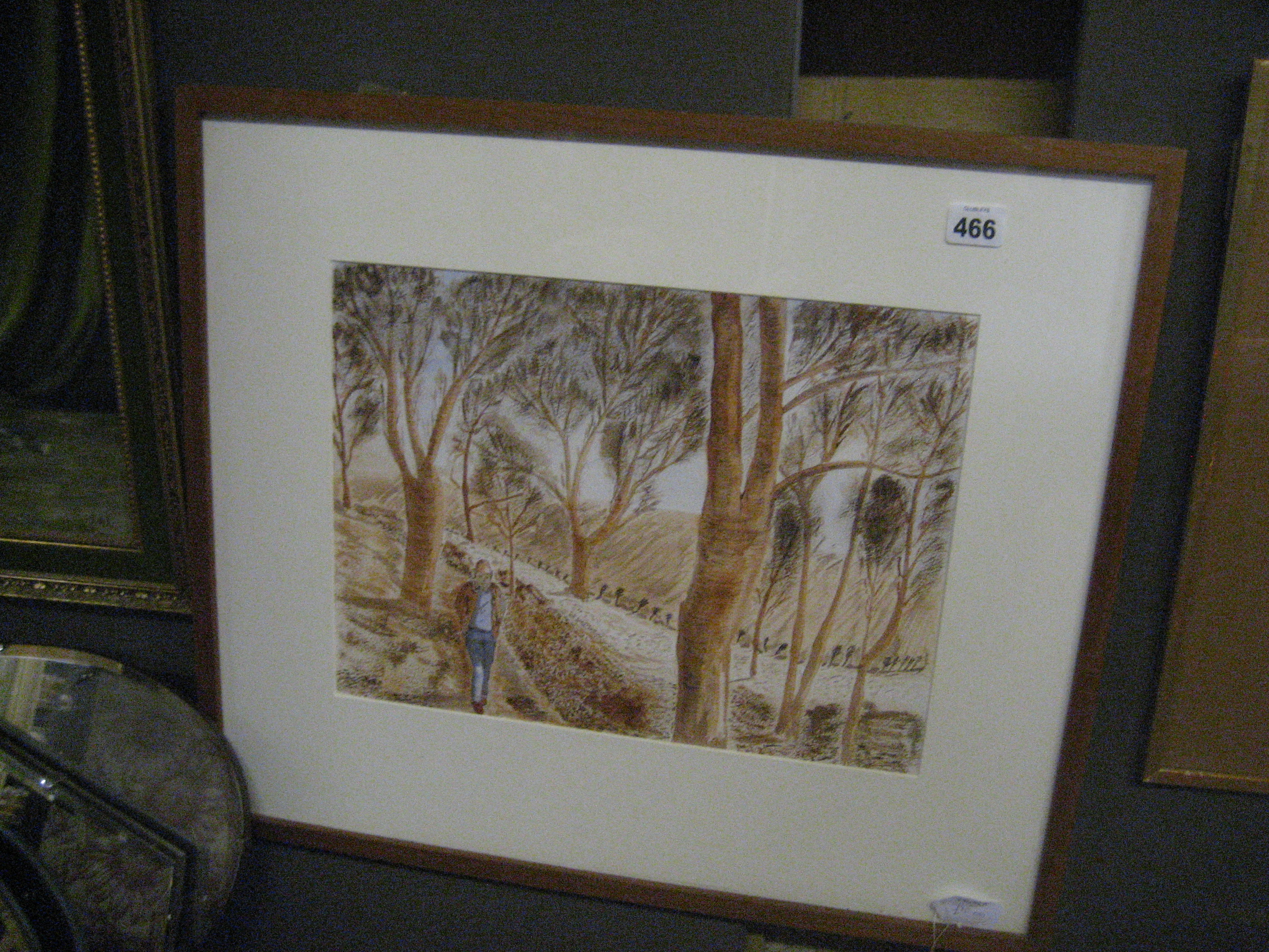 FRAMED PRINT OF A LONE WALKER