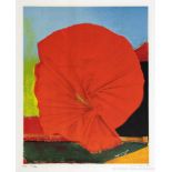 Max Ernst. Rote Blume I. Farblithographie. 1960. 24 : 19 cm (36 : 27 cm). Signiert und nummeriert.