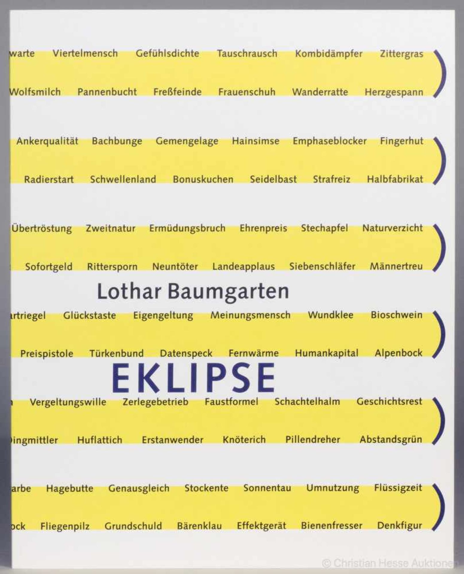 Lothar Baumgarten. Eklipse. Düsseldorf, Richter 1997. Mit zahlreichen meist farbigen Illustrationen. - Image 2 of 2