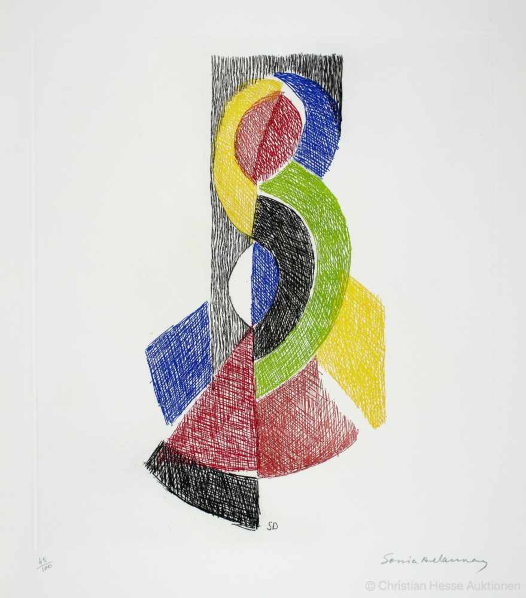 Sonia Delaunay. Six planches gravées à leau-forte avec un texte liminaire de lAuteur. Sechs - Image 5 of 6