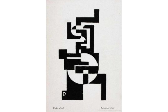 Walter Dexel. Figuration 1922 II. Holzschnitt. 1922. 12,5 : 6,5 cm (15,5 : 10,6 cm). Im Stock - Bild 1 aus 5