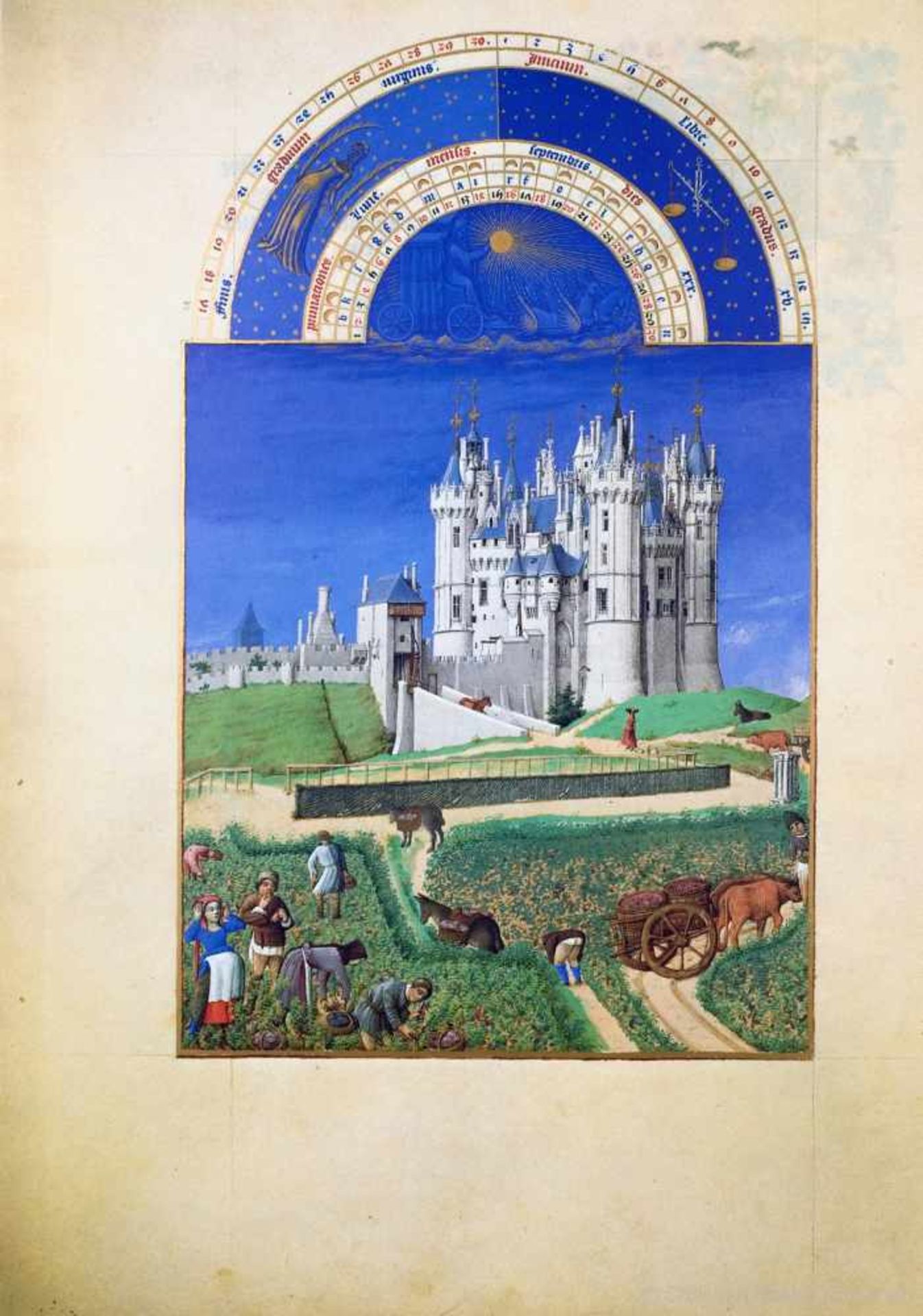 Faksimiles - Les Très Riches Heures du Duc de Berry. Manuscript No. 65 im Musée Condé in - Image 4 of 4