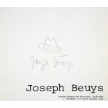Joseph Beuys. Hut. Bleistiftzeichnung. 6,8 : 8,0 cm. 1979. Signiert. Eins der zentralen Motive im 