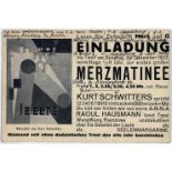 Kurt Schwitters. Eigenhändige Briefkarte mit Unterschrift »Merz«. Hannover, 28.1.1924. Auf beiden