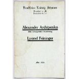 Alexander Archipenko. Elfte retrospektive Ausstellung. Lyonel Feininger. Frankfurt 1922. Zwei