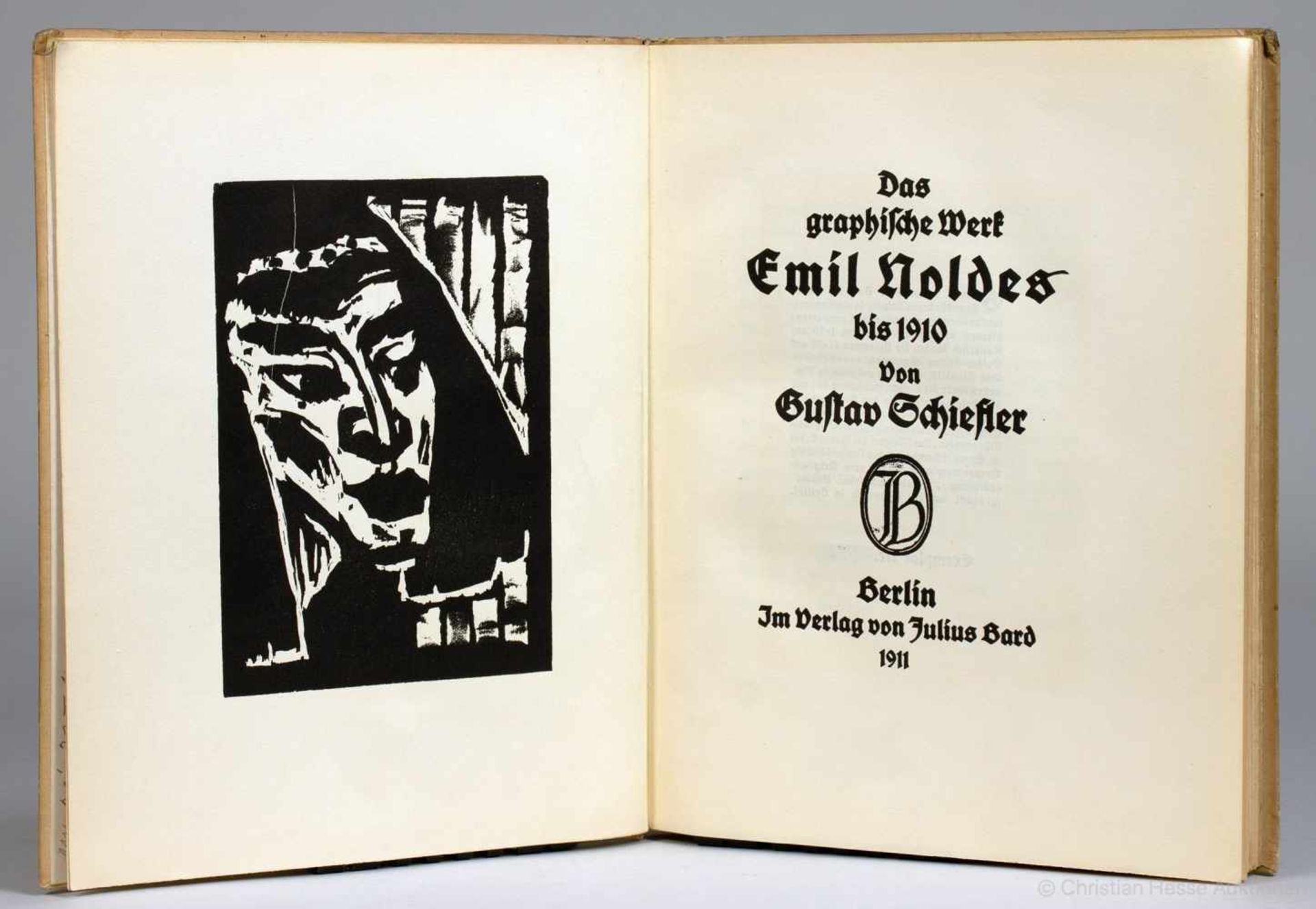 Emil Nolde - Gustav Schiefler. Das graphische Werk Emil Noldes bis 1910. Berlin, Julius Bard 1911.