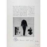 Joseph Beuys. Druck 1 und Druck 2. Buchdruck auf Kunstdruckkarton mit handschriftlichem Text und