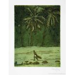 Peter Doig. Pelican. Farbradierung. 2004. 19,5 : 14,5 cm (53,0 : 38,0 cm). Signiert und datiert. Aus