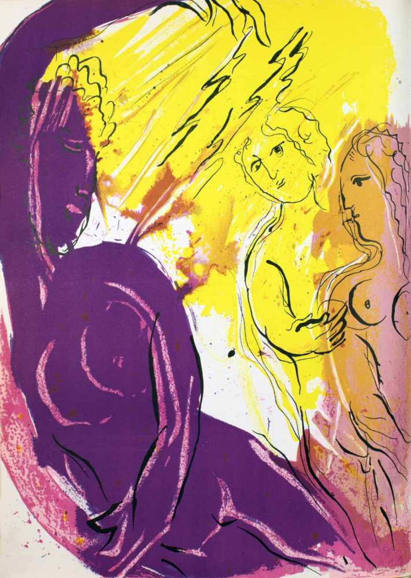 Einbände - Roland Meuter, Ascona - Marc Chagall. Bible. Paris, Verve 1956. Mit 30 Lithographien, von - Image 5 of 5