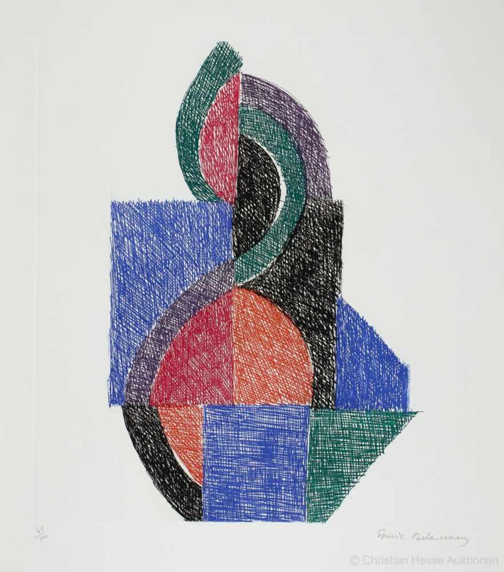 Sonia Delaunay. Six planches gravées à leau-forte avec un texte liminaire de lAuteur. Sechs - Image 3 of 6