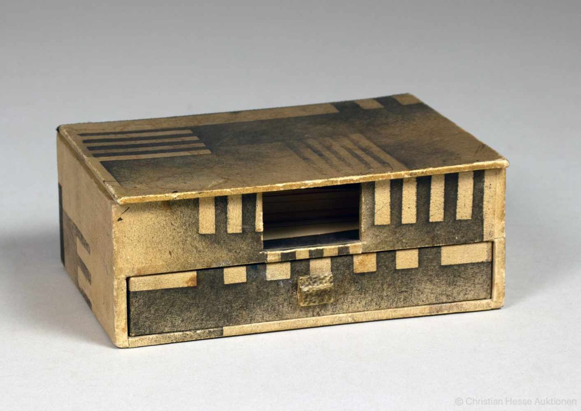 Bauhaus - Schreibmappe und Zettelbox. Papier, Karton, Sperrholz und Leder. 1929. Überzeugende - Image 2 of 4