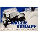 Georg Johann Köhler - 1,5 Ltr Adler Trumpf auf der Alpenfahrt 1932. - Im Adler Trumpf von der Ostsee