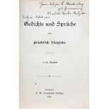 Friedrich Nietzsche. Gedichte und Sprüche. Leipzig, Naumann 1908. Originalleinenband. -