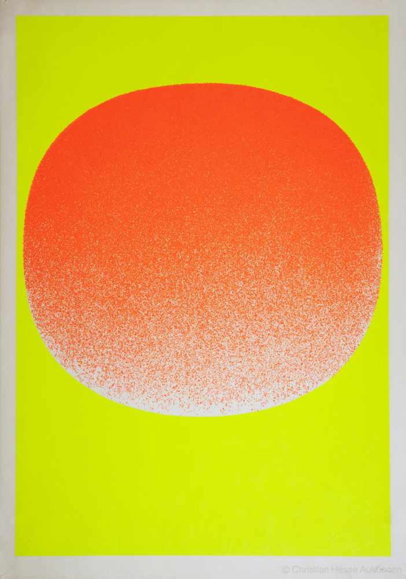 Rupprecht Geiger. Orange auf Gelb. Farbserigraphie. 1968. 49,0 : 34,5 cm. Signiert. Eins von 450