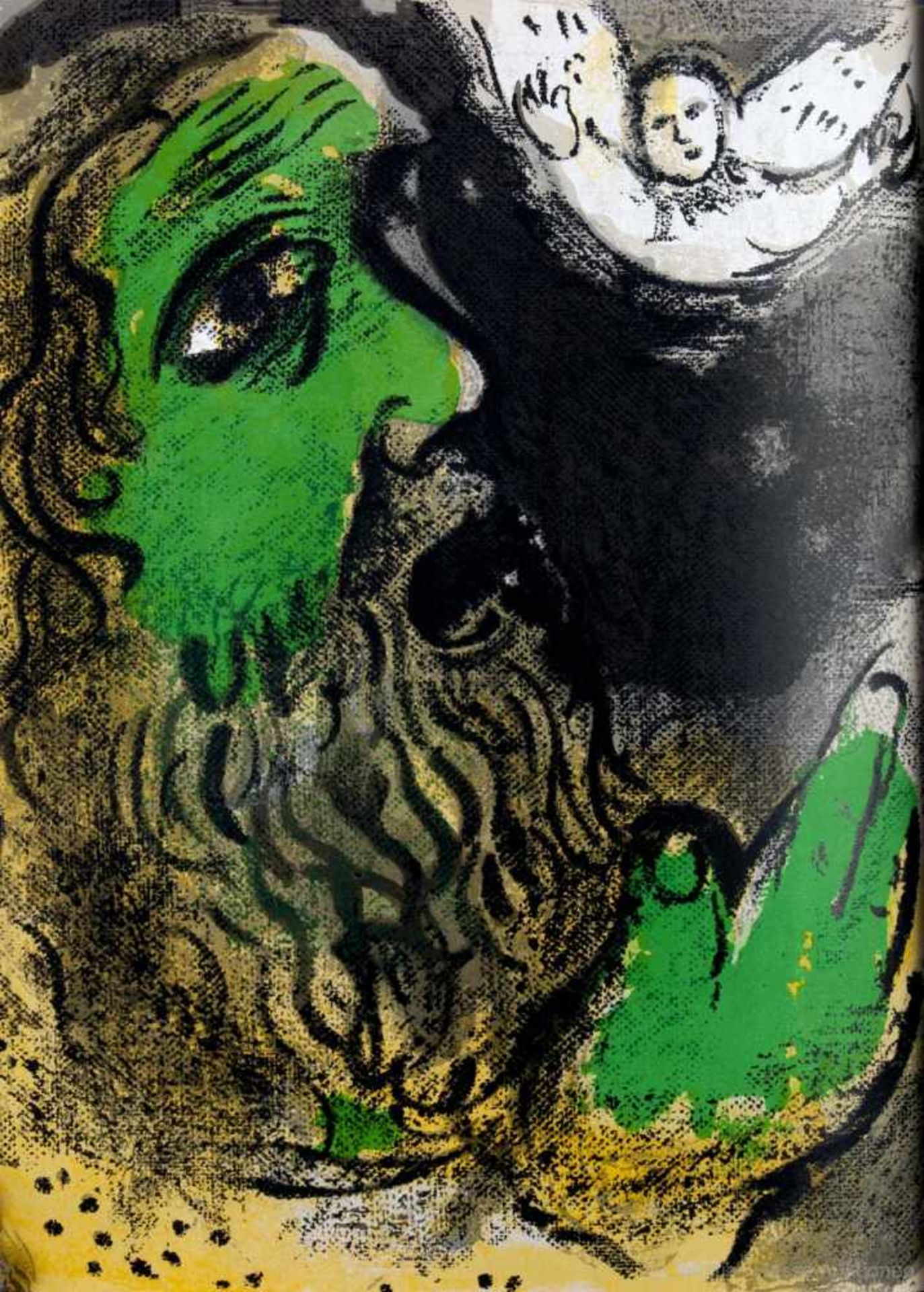 Marc Chagall. Dessins pour la Bible. Paris, Verve 1960. Mit 47 Lithographien, davon 24 farbigen - Image 4 of 4