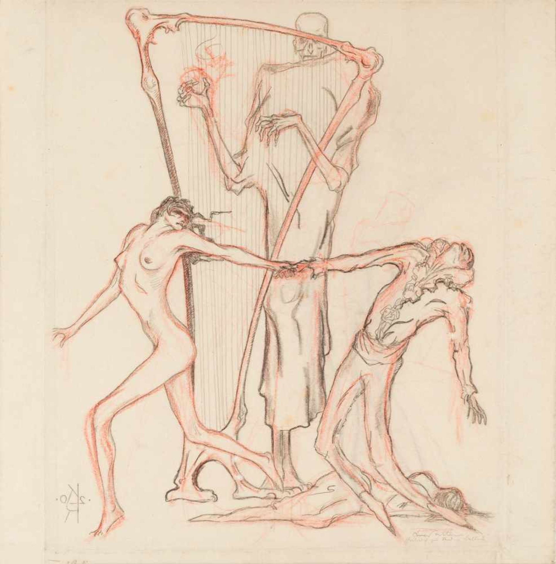 Karl Ritter. Drei Zeichnungen, zwei für Umschläge der Zeitschrift »Der Orchideengarten«. 1920. I. - Bild 3 aus 3