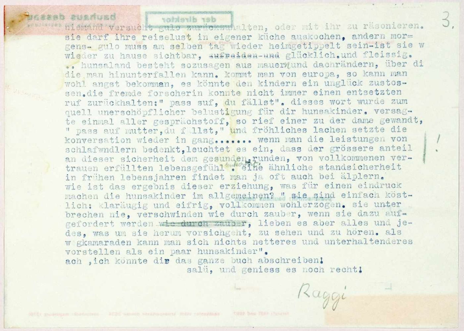 Bauhaus - Herbert Bayer. Der Direktor. Bauhaus Dessau. Hochschule für Gestaltung. Buchdruck in Rot - Image 2 of 2