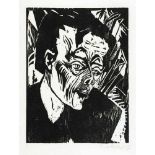 Erich Heckel. Roquairol. Holzschnitt. 1917. 31,8 : 24,2 cm (58 : 39 cm). Signiert, datiert und unten