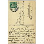 Kurt Schwitters. Eigenhändige Kunstpostkarte. Hannover, 4.1.1926. Beidseitig beschrieben. An Max