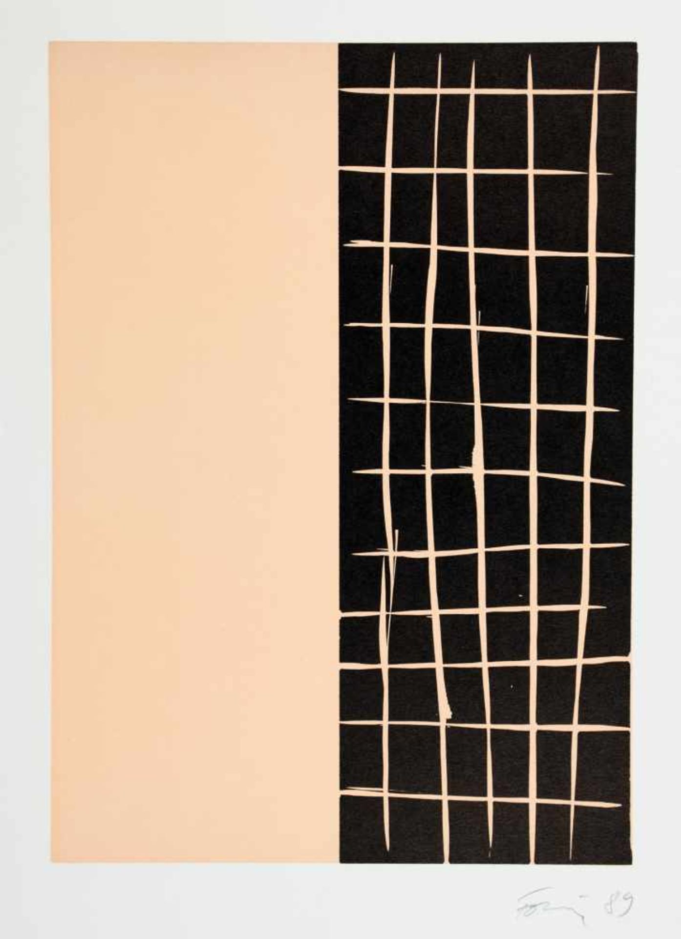 Günther Förg. Barcelona Pavillon 3. Fotografie. 1989. 21,7 : 29,5 cm (30,5 : 40,5 cm). Rückseitig - Bild 2 aus 2