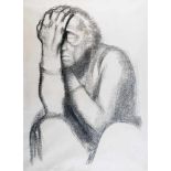 Käthe Kollwitz. Nachdenkende Frau. Lithographie. 1920. 54,0 : 37,0 cm (59,0 : 44,2 cm). Signiert.