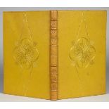 Einbände - Gelber Saffianlederband von Otto Dorfner, Weimar, (signiert) mit ornamentaler Vergoldung.
