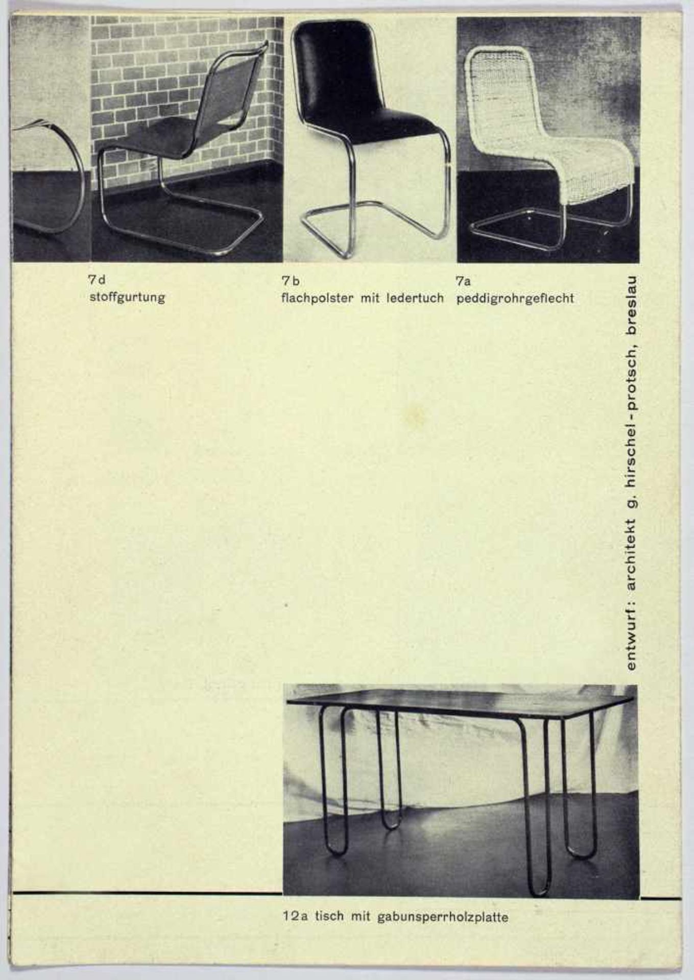 Bauhaus - Günter Hirschel-Protsch. Hispro-Stahlmöbel. Leporello mit 37 Abbildungen. 21 : 14,8 ( - Bild 4 aus 4