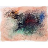 Jacques Pajak. Ohne Titel. Tempera und Aquarell. Um 1960. 36,5 : 49,2 cm. Signiert und mit der