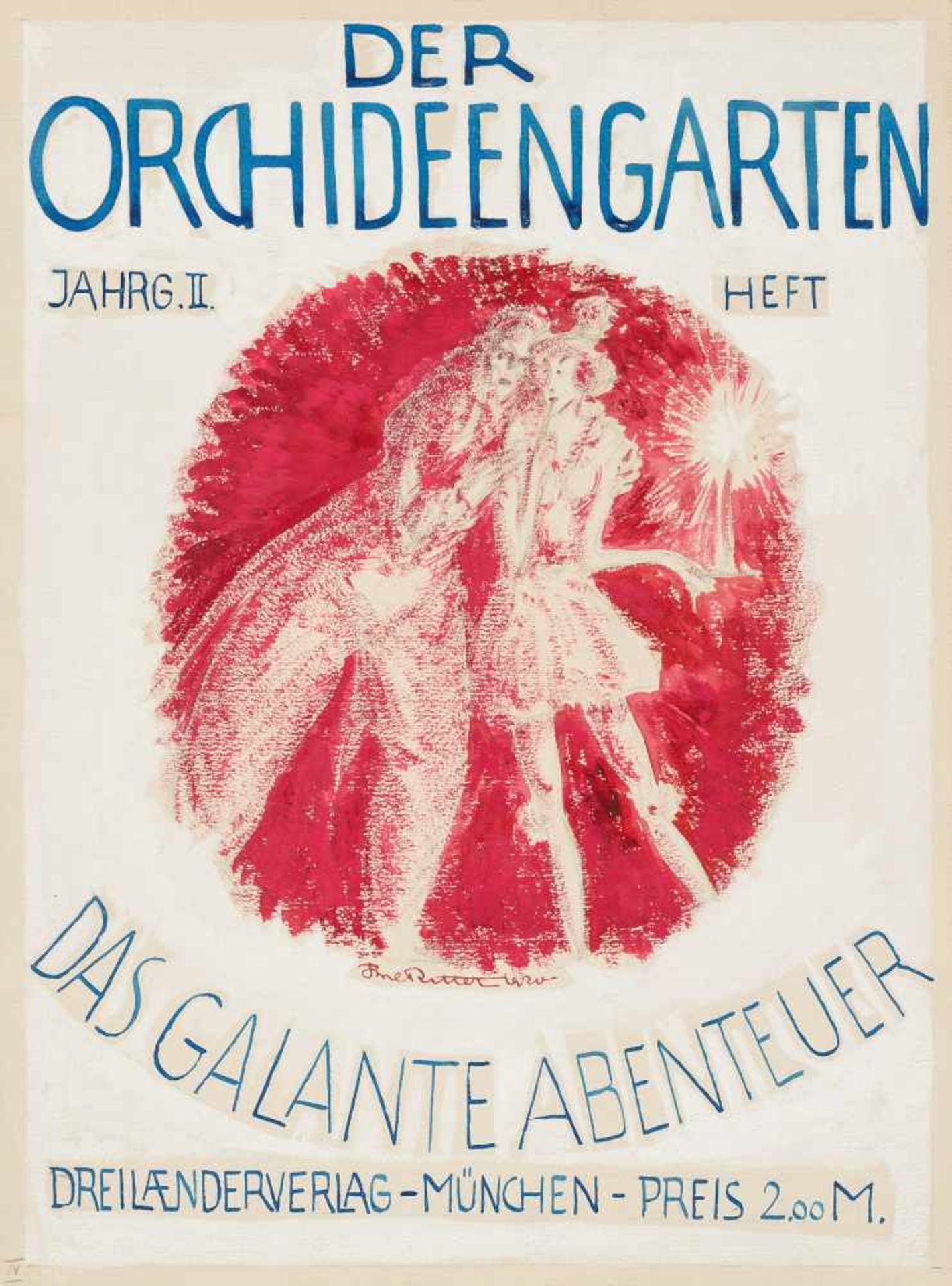 Karl Ritter. Drei Zeichnungen, zwei für Umschläge der Zeitschrift »Der Orchideengarten«. 1920. I. - Bild 2 aus 3