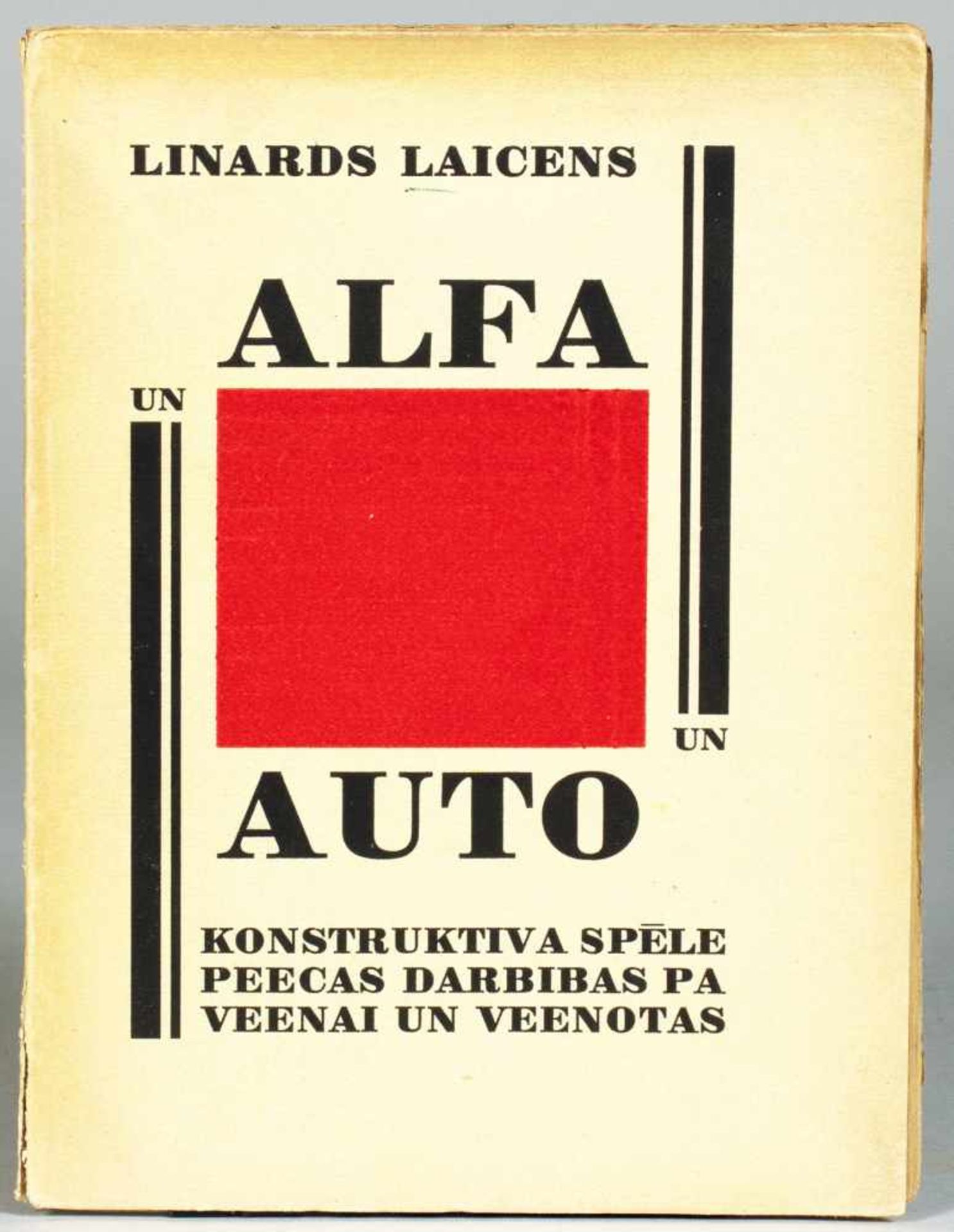 Linards Laicens. Alfa un auto. Konstruktiva spele (lettisch: Alfa und Auto. Konstruktivistische