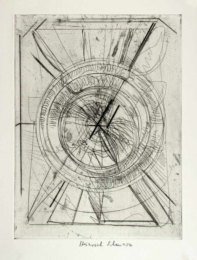 Dieter Roth. Komposition I - V. Fünf Kaltnadelradierungen. 1977. Ca. 30 : 22 cm (39 : 28 cm). - Image 3 of 4