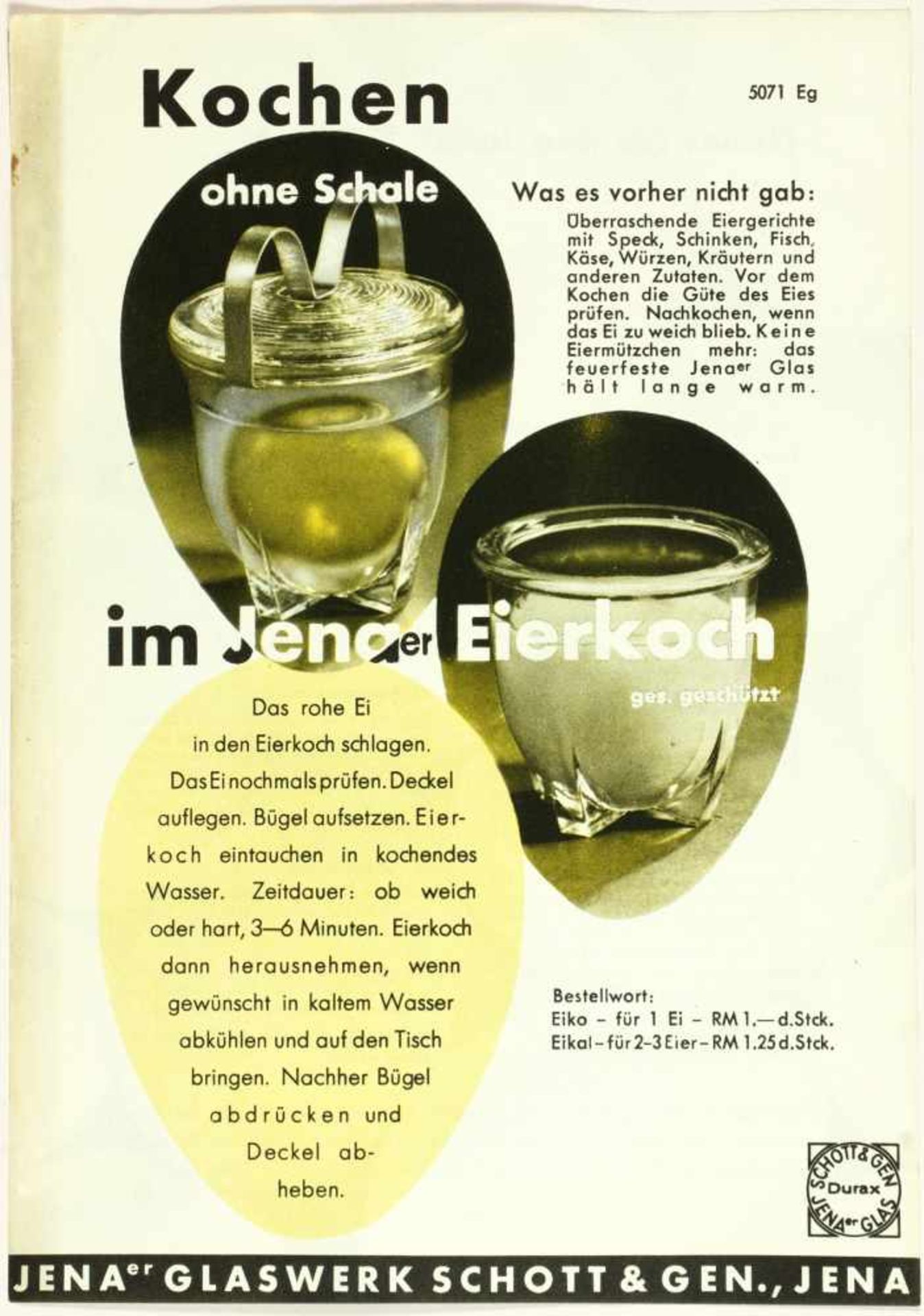 Laszlo Moholy-Nagy - Drei Werbebroschüren und -flyer für das Jenaer Glaswerk Schott & Gen. Jena um - Image 2 of 3