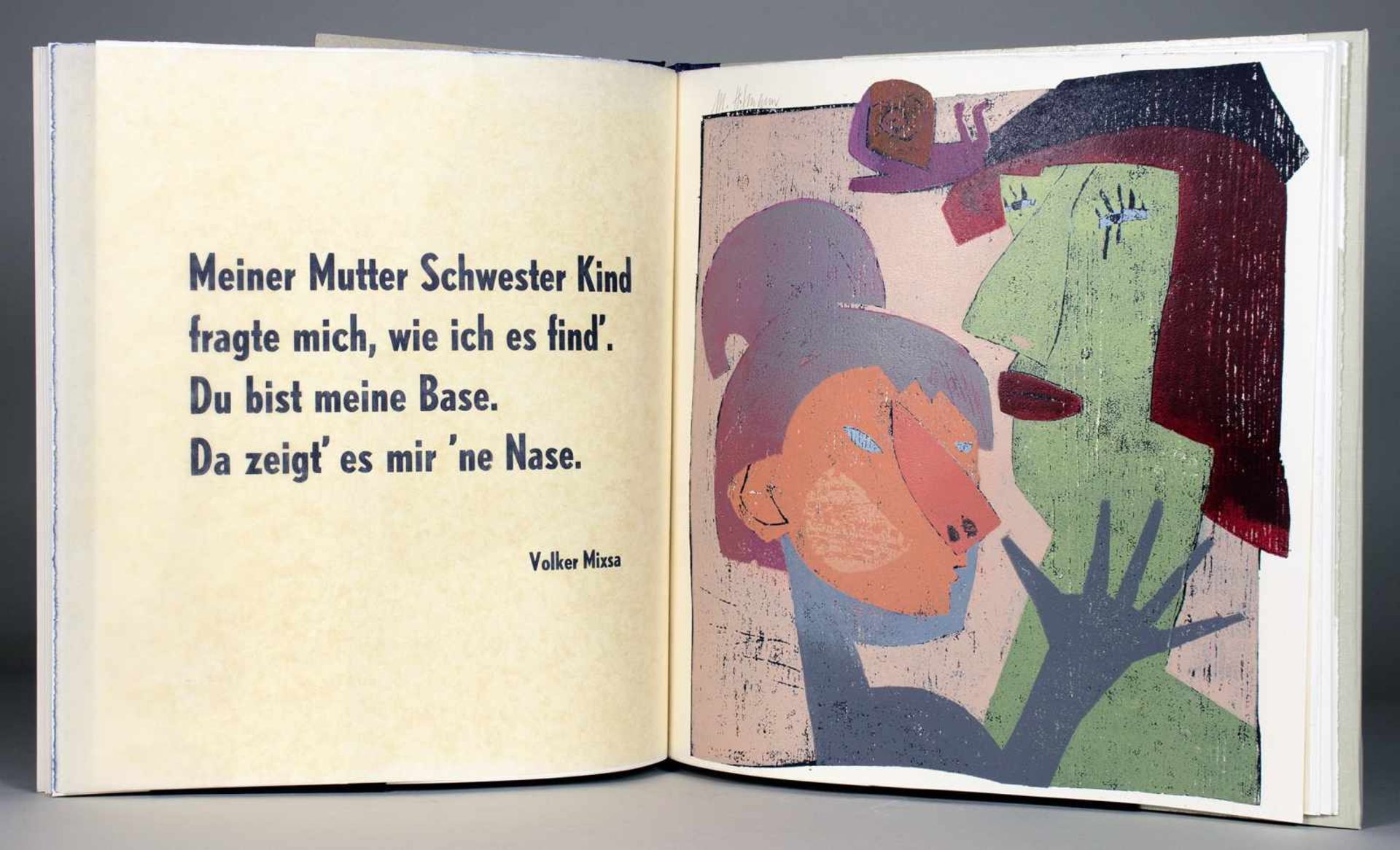 Dreier Press Peter Zaumseil - Na Na Na Nasen. Texte: Volker Mixsa, Dresden. Holzschnitte: Michael - Bild 3 aus 4