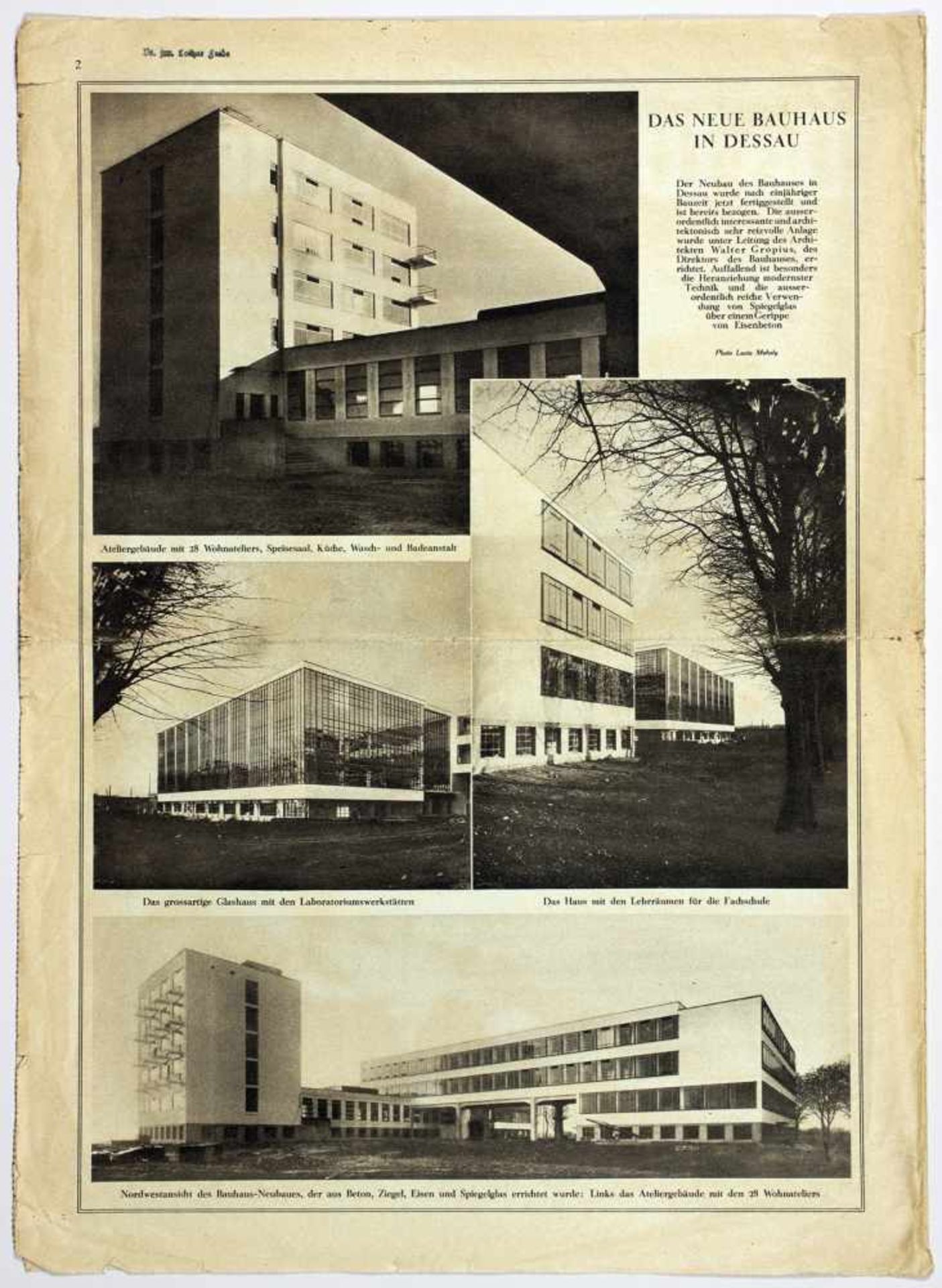 Bauhaus - Pressestimmen zur bevorstehenden Schließung des Bauhauses Weimar. Fünf - Bild 6 aus 6