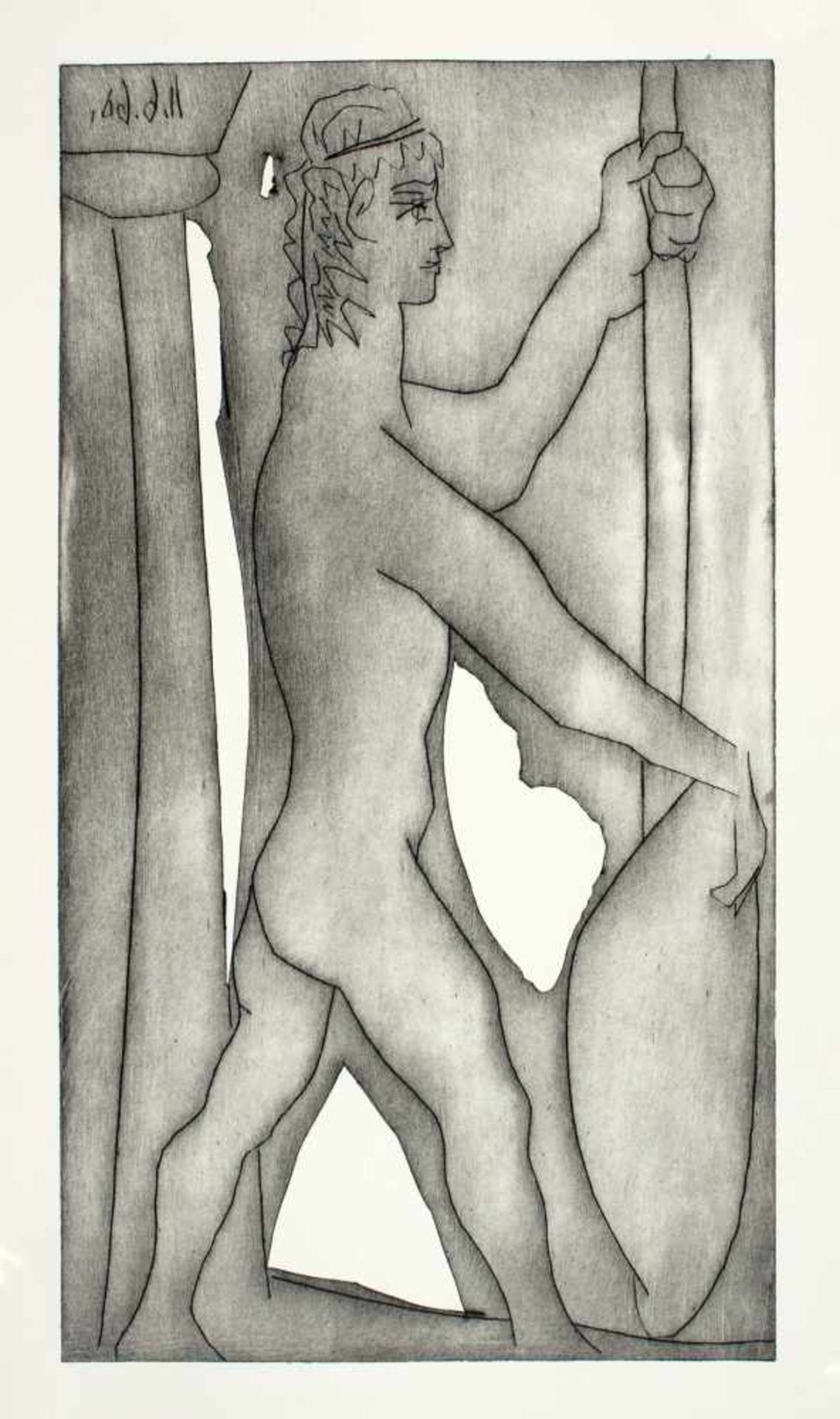 Pablo Picasso - Pindar. VIIIe pythique. Alès, PAB 1960. Mit vier Kaltnadelradierungen von Pablo