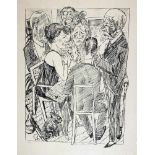 Max Beckmann. Die Enttäuschten I. Lithographie. 1922. 49 : 37,6 cm (68 : 53,5 cm). Signiert und